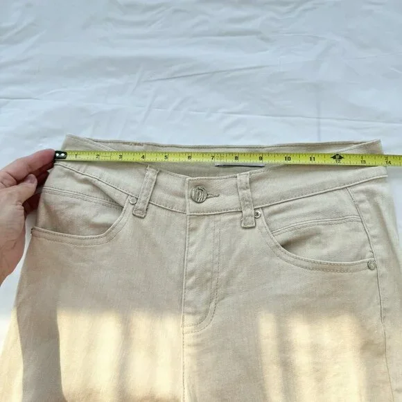 cropped pants women Size 5 Beige Stretch - Picture 7 of 14